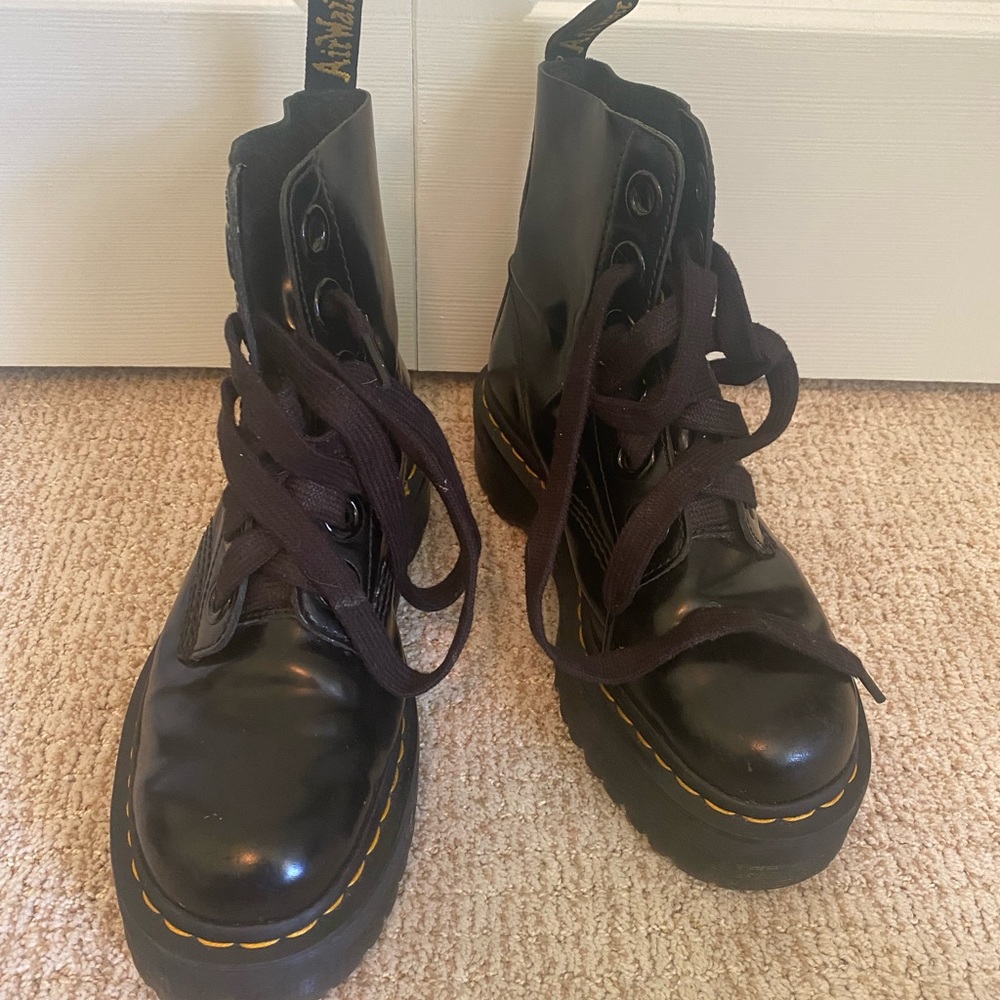 Black Platform Doc Martins